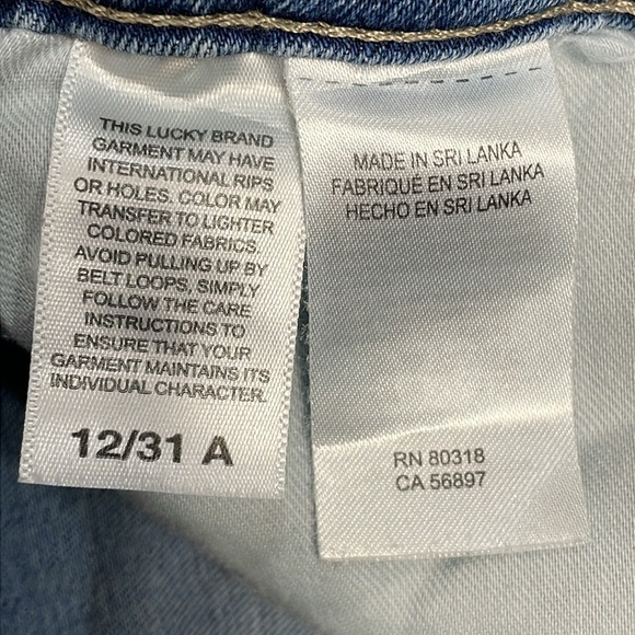 Lucky Brand Low Rise Skinny Stella Ankle Frayed Hem Distressed Denim Jeans 12/31 - Picture 12 of 16